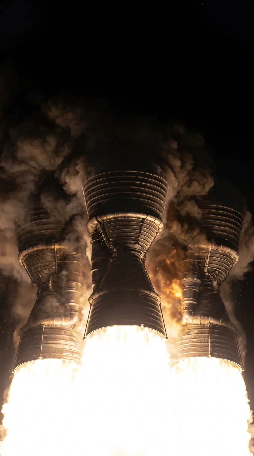 Saturn V engines firing