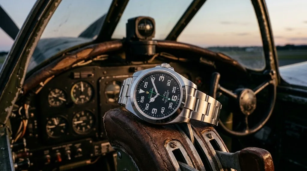 Illustrative render of a Rolex Air-King