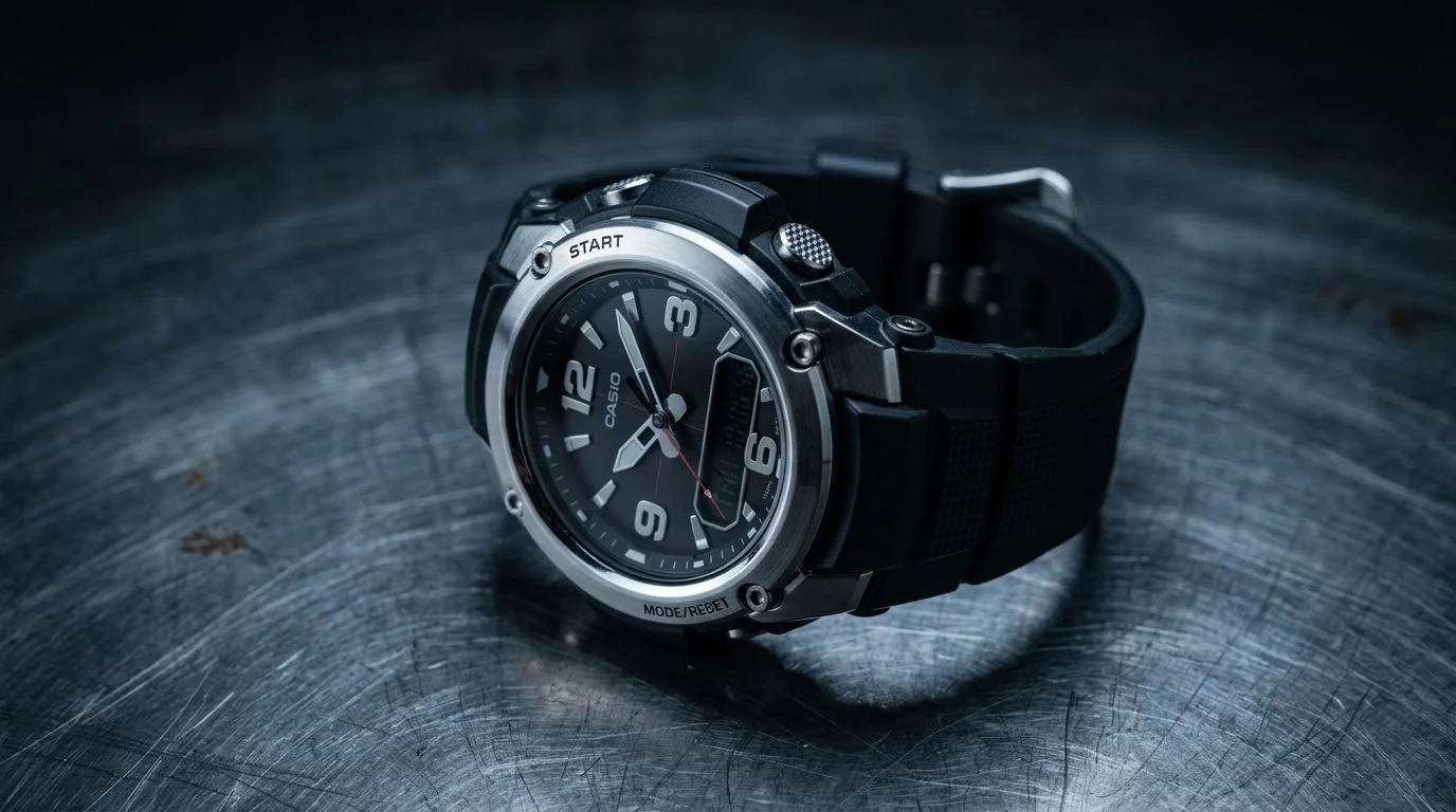 Illustrative render — steel where it counts of the Casio G-Shock MTG-M900DA
