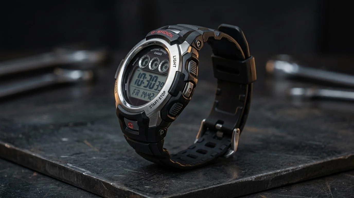 Illustrative render — nine months in the dark of the Casio G-Shock GWM530A