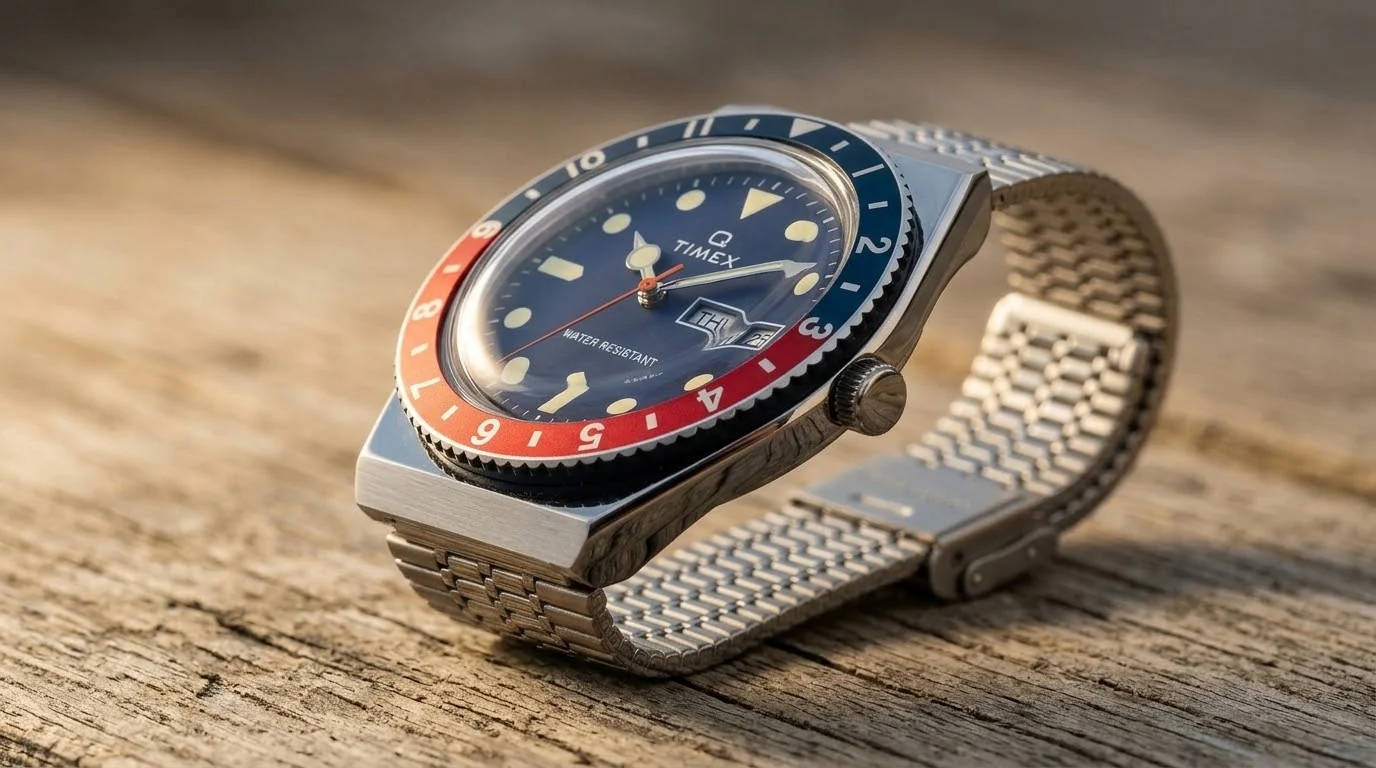Illustrative render — why 1979 of the Timex Q Timex Reissue