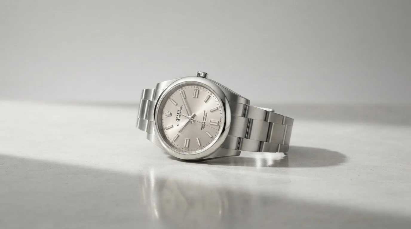 Illustrative render — caliber 3230 of the Rolex Oyster Perpetual 41