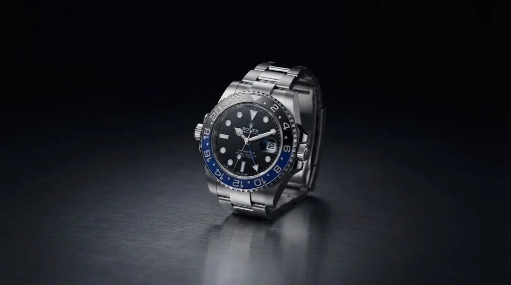 Illustrative render — 116710 versus 126710 of the Rolex GMT-Master II "Batman"