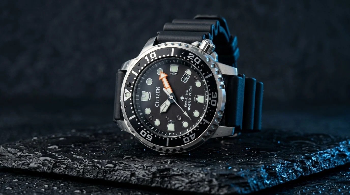 Illustrative render — caliber e168 of the Citizen Promaster Sea Eco-Drive Diver