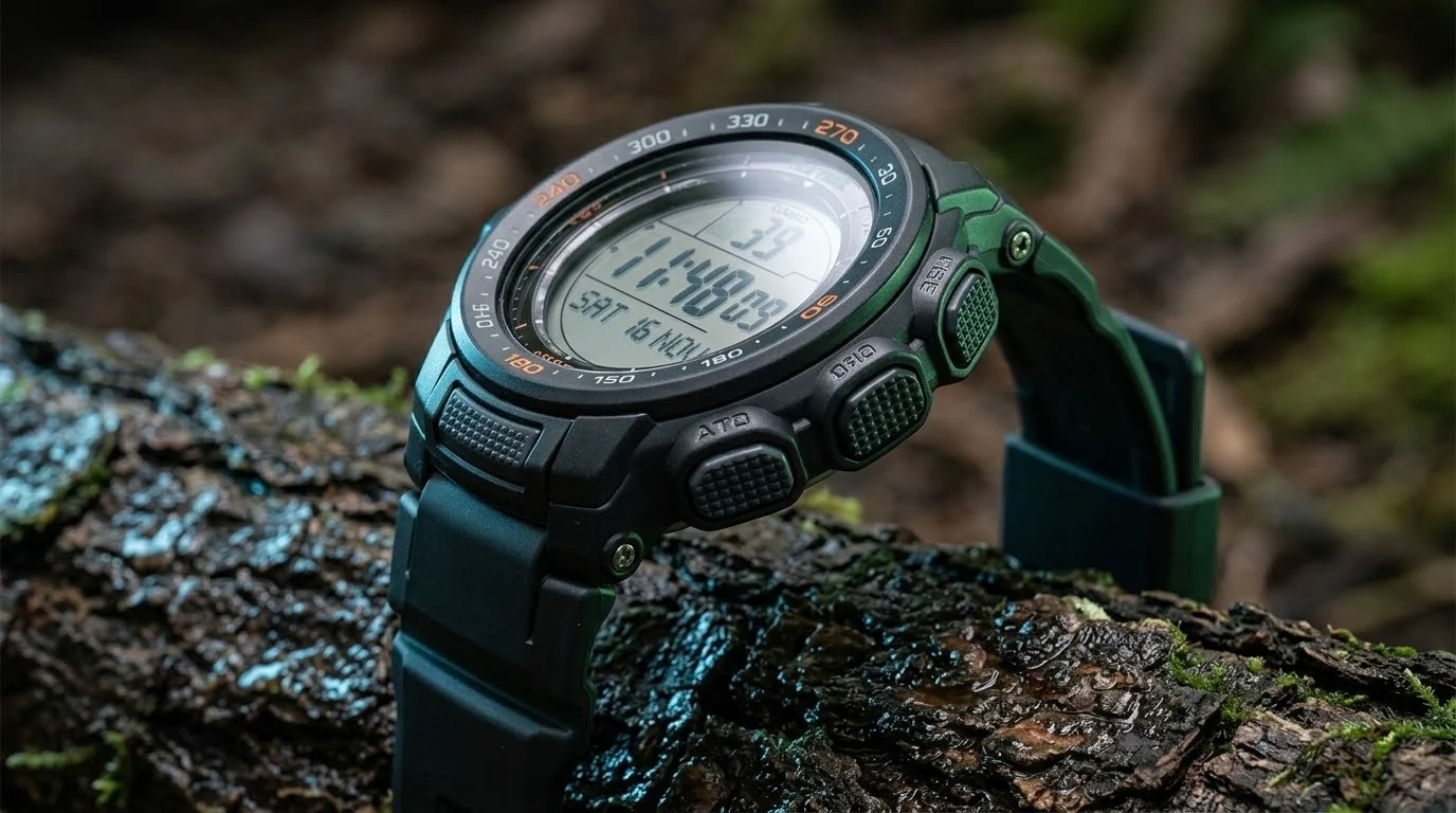 Illustrative render — what was stripped out of the Casio Pro Trek PRG270-1