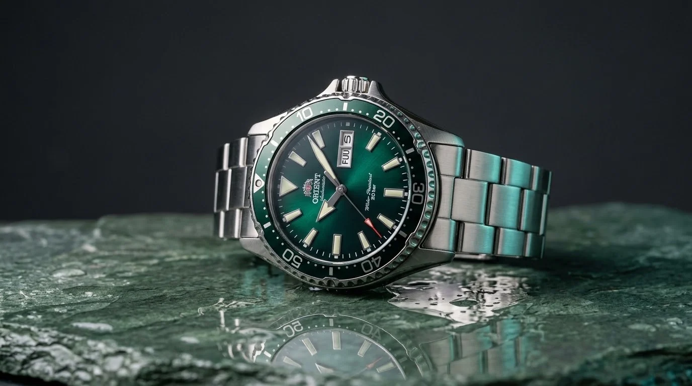 Illustrative render — the f6922 of the Orient Kamasu Automatic Diver