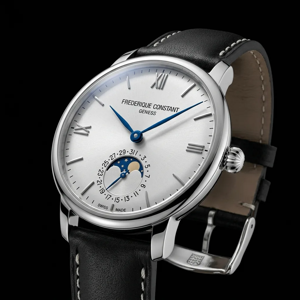 Frederique Constant Slimline Moonphase FC-705N4S6 detail