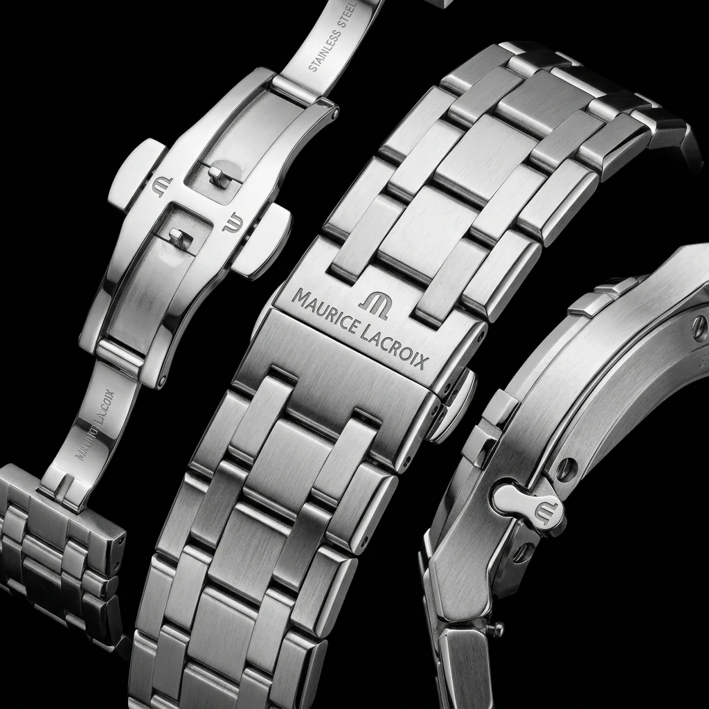 Maurice Lacroix Aikon AI6008 integrated bracelet detail