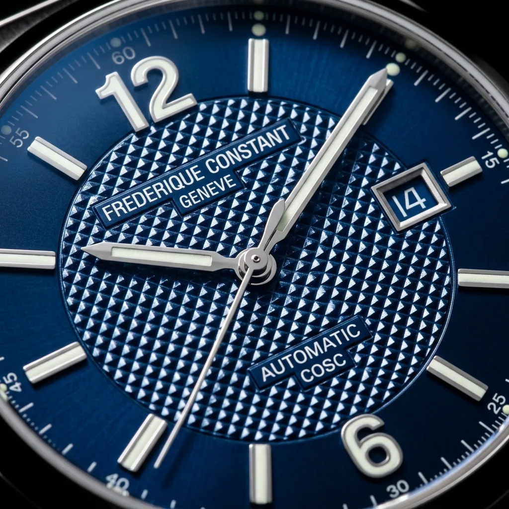 Frederique Constant Highlife FC-303B4NH6B Clous de Paris dial macro