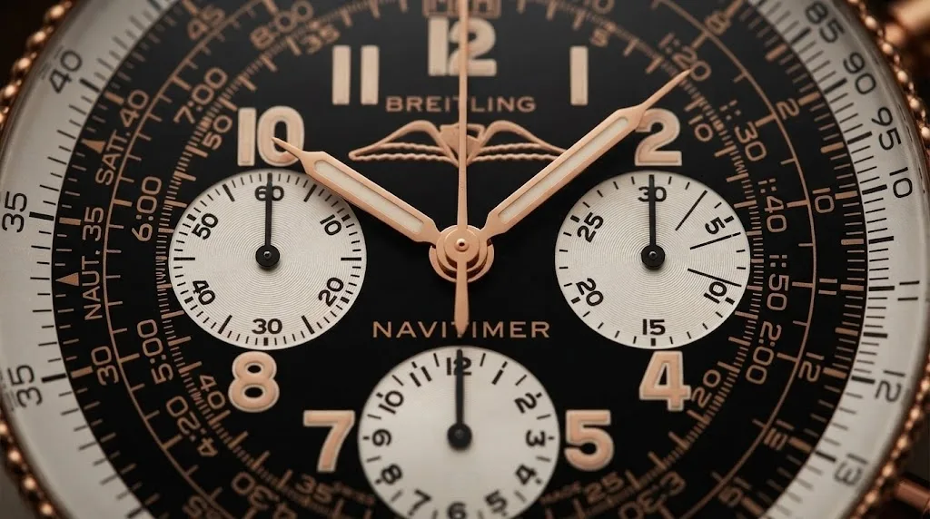 Illustrative render — why 1959 of the Breitling Navitimer 1959 Edition (18k red gold, 159 pieces)