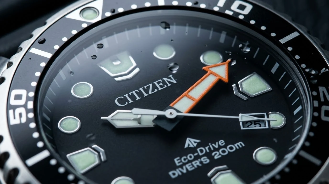 Illustrative render — the iso 6425 line of the Citizen Promaster Sea Eco-Drive Diver