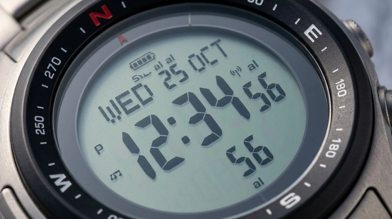 Illustrative render — why 200 metres of the Casio Pro Trek PRW3500T-7