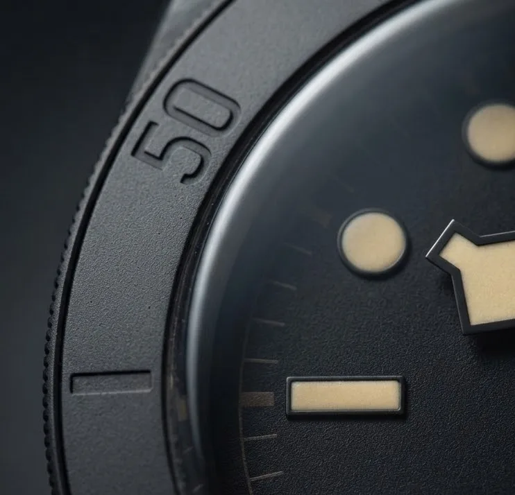 Illustrative render — ceramic, and metas of the Tudor Black Bay Ceramic M79210CNU-0001 (black ceramic, black dial, hybrid strap)