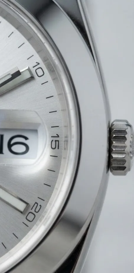 Illustrative render — why the smooth-bezel 41 is the one people search for of the Rolex Datejust 41 (steel, smooth bezel, silver dial, Oyster bracelet)