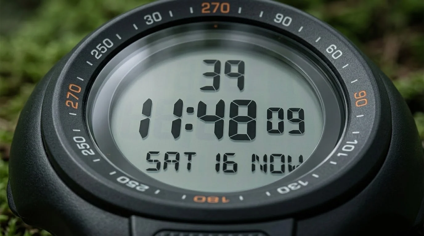 Illustrative render — module 3415 of the Casio Pro Trek PRG270-1