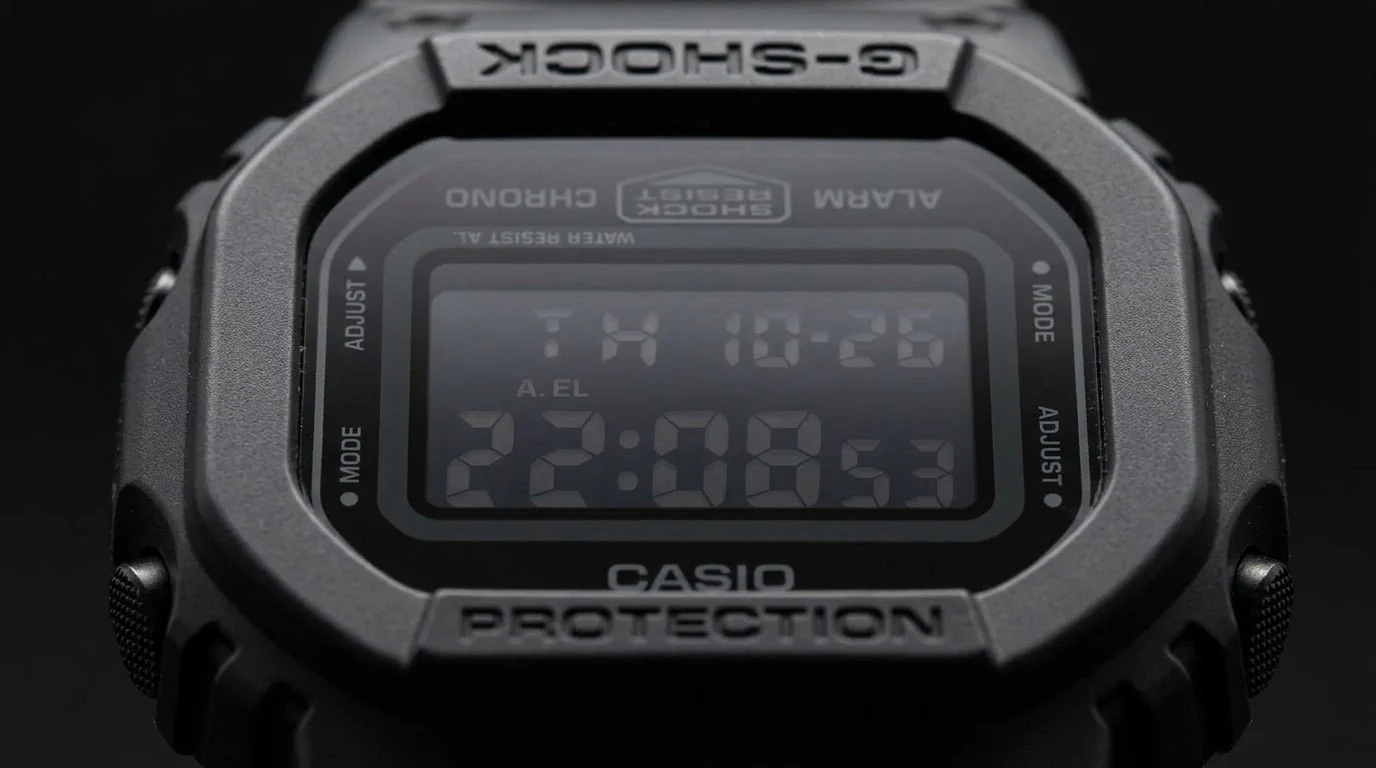 Illustrative render — module 3229 of the Casio G-Shock DW-5600 Square