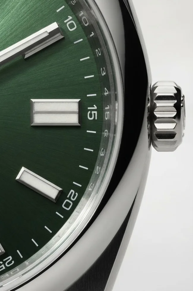 Illustrative render — why the green oyster perpetual of the Rolex Oyster Perpetual 31 (steel, green dial, Oyster bracelet)