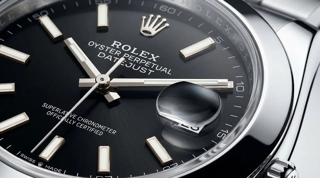Illustrative render — caliber 3235 of the Rolex Datejust 41