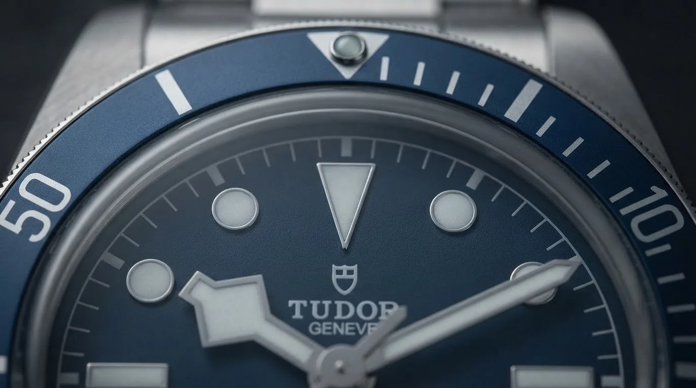 Illustrative render — why the 58 matters of the Tudor Black Bay Fifty-Eight 39mm M79030B-0001 (steel, navy blue bezel and dial, riveted steel bracelet)