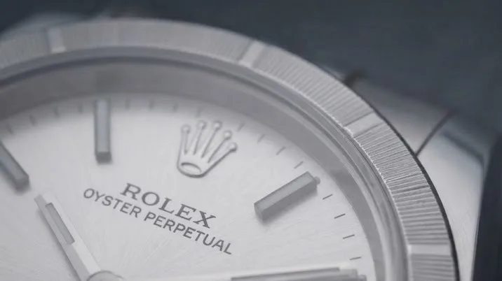 Illustrative render — the engine-turned one of the Rolex Lady-Datejust 26 ref. 79240 (steel, silver dial, engine-turned bezel, Jubilee bracelet, pre-owned)