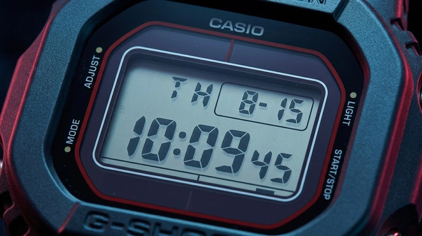 Illustrative render — module 3495 of the Casio G-Shock GW-M5610U