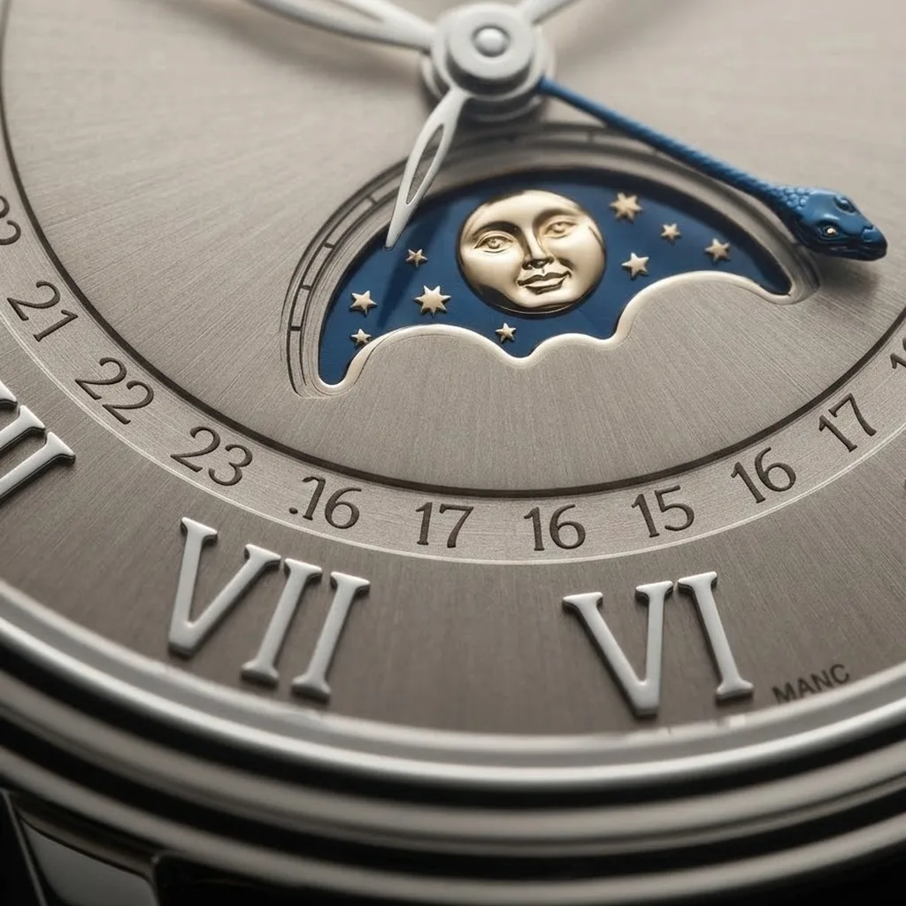 Illustrative render — what a quantième complet is of the Blancpain Villeret Quantieme Complet (18k white gold, taupe dial)
