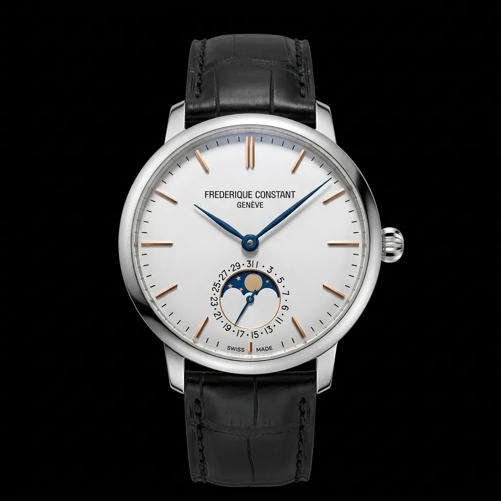 Frederique Constant Slimline Moonphase FC-705N4S6 detail