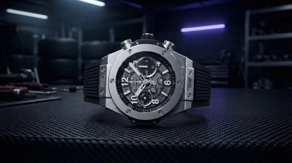 Illustrative render of the Hublot Big Bang Unico Titanium 42