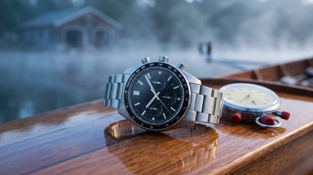 Illustrative render — hero view of the Citizen Eco-Drive Weekender Chronograph