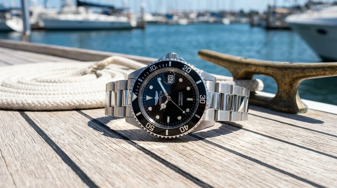 Illustrative render — hero view of the Invicta Pro Diver Automatic