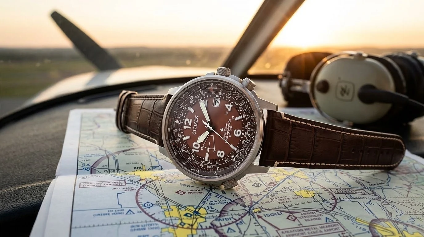 Illustrative render — hero view of the Citizen Promaster Sky CB0248