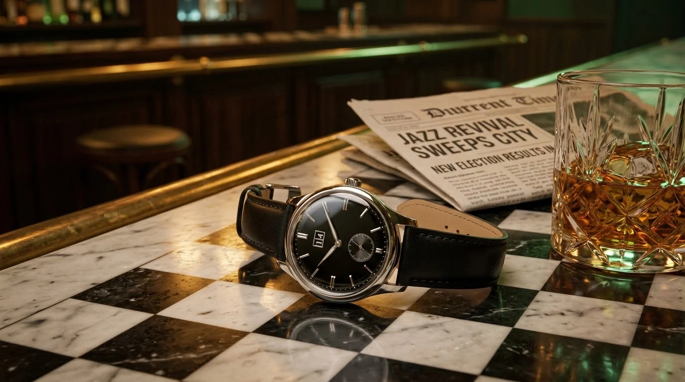 Illustrative render — hero view of the Timex Marlin Automatic 40mm
