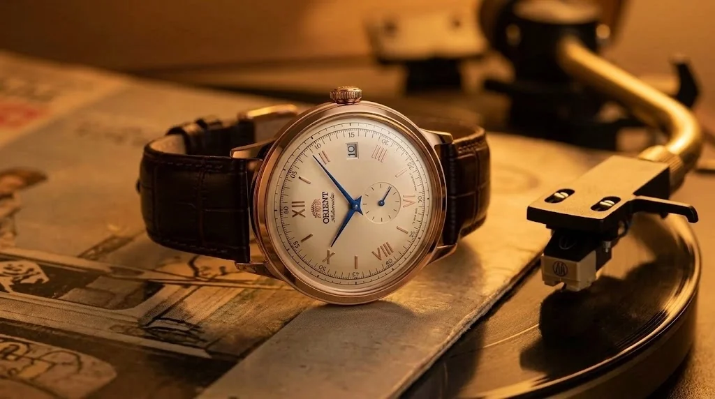 Illustrative render — hero view of the Orient Bambino Version 2