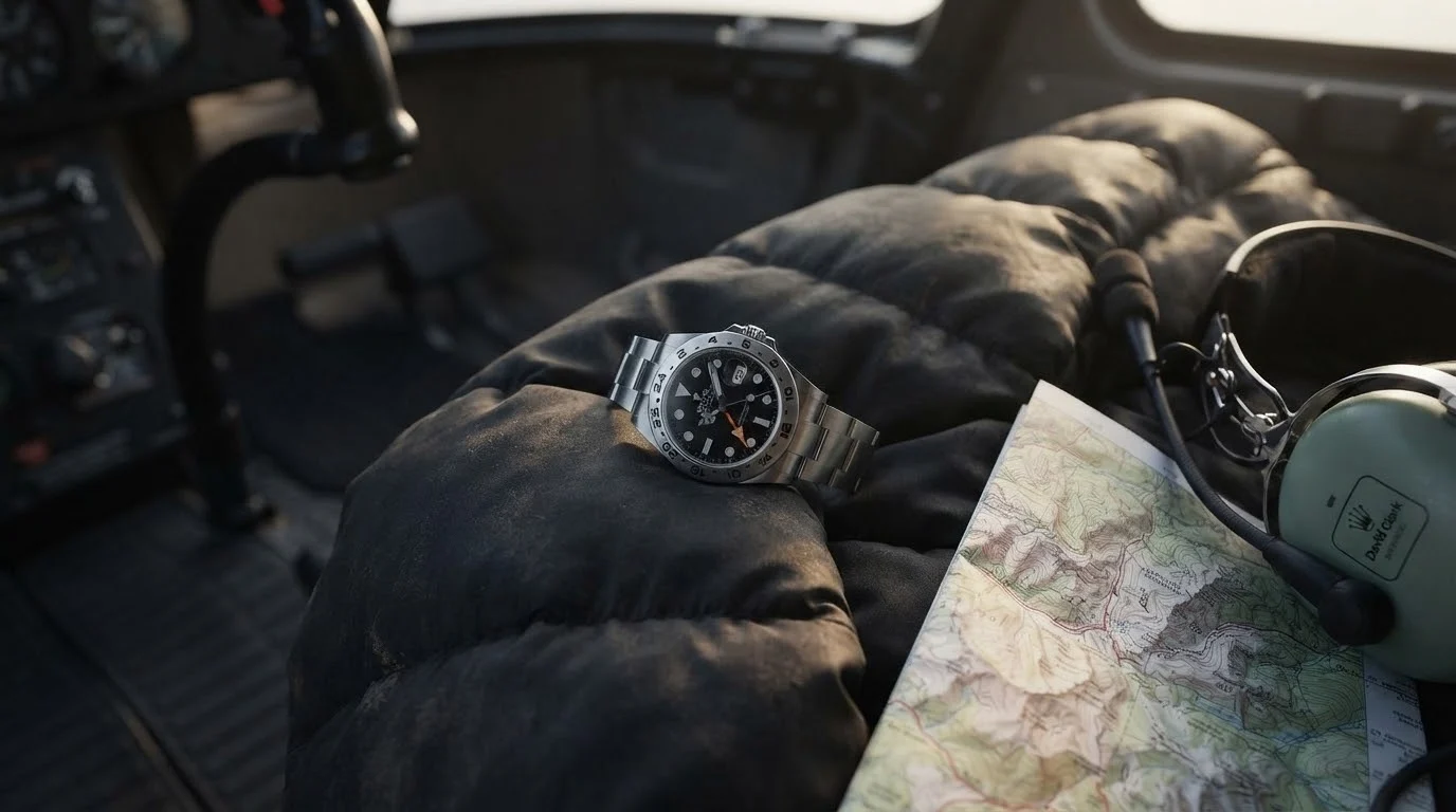 Illustrative render — buying one pre-owned on amazon of the Rolex Explorer II 42