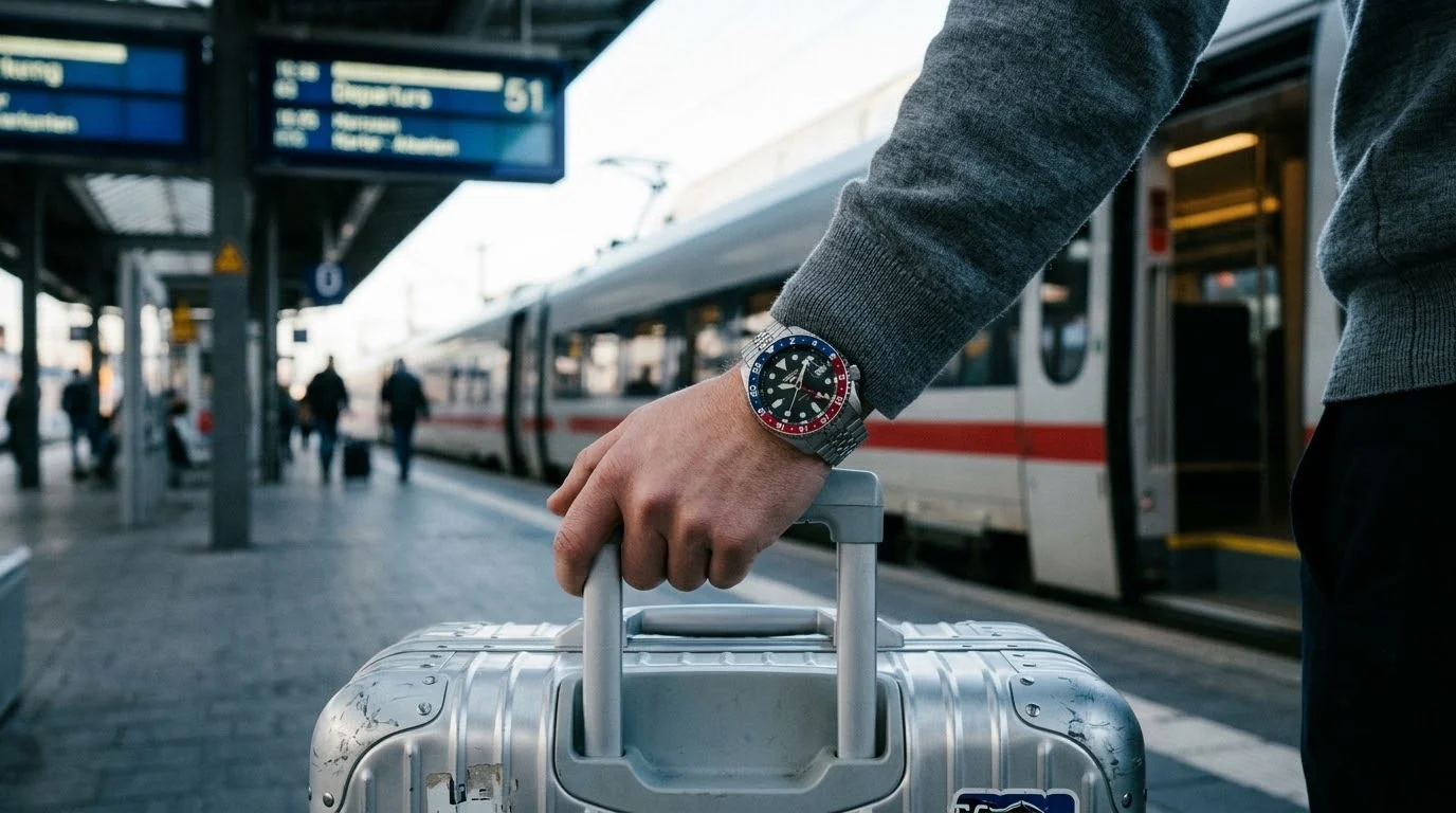Illustrative render — size, honestly of the Seiko 5 Sports GMT SSK001