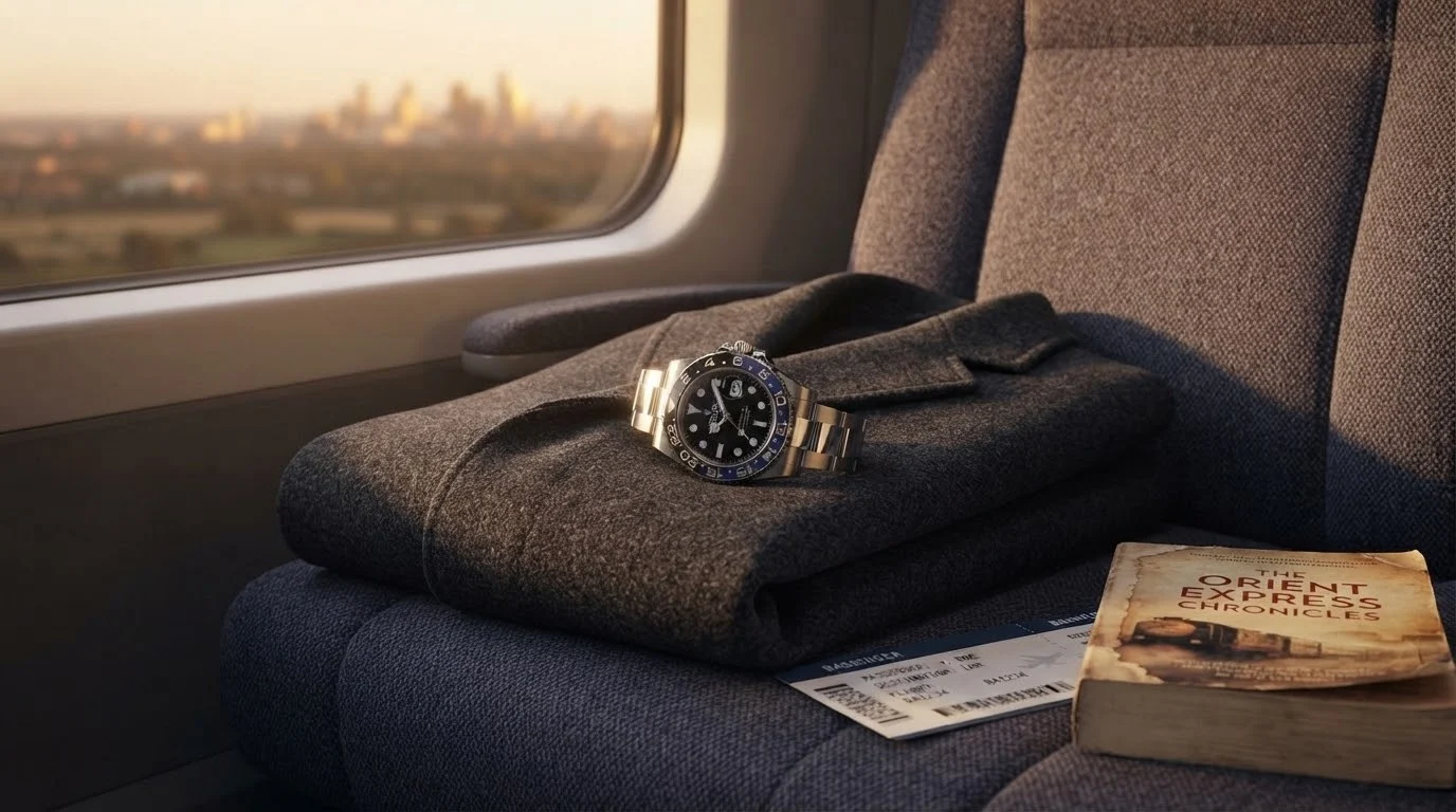 Illustrative render — buying one pre-owned on amazon of the Rolex GMT-Master II "Batman"