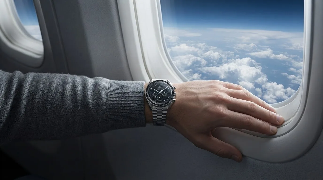Illustrative render — buying it on amazon of the Omega Speedmaster Moonwatch Professional Co-Axial Master Chronometer 42mm 310.30.42.50.01.001 (hesalite, steel bracelet)