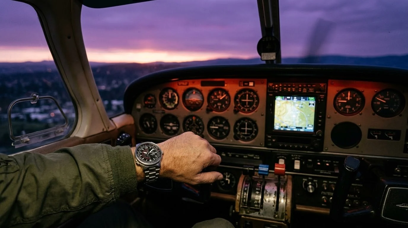 Illustrative render — twenty years on the wrist of the Citizen Promaster Air Nighthawk
