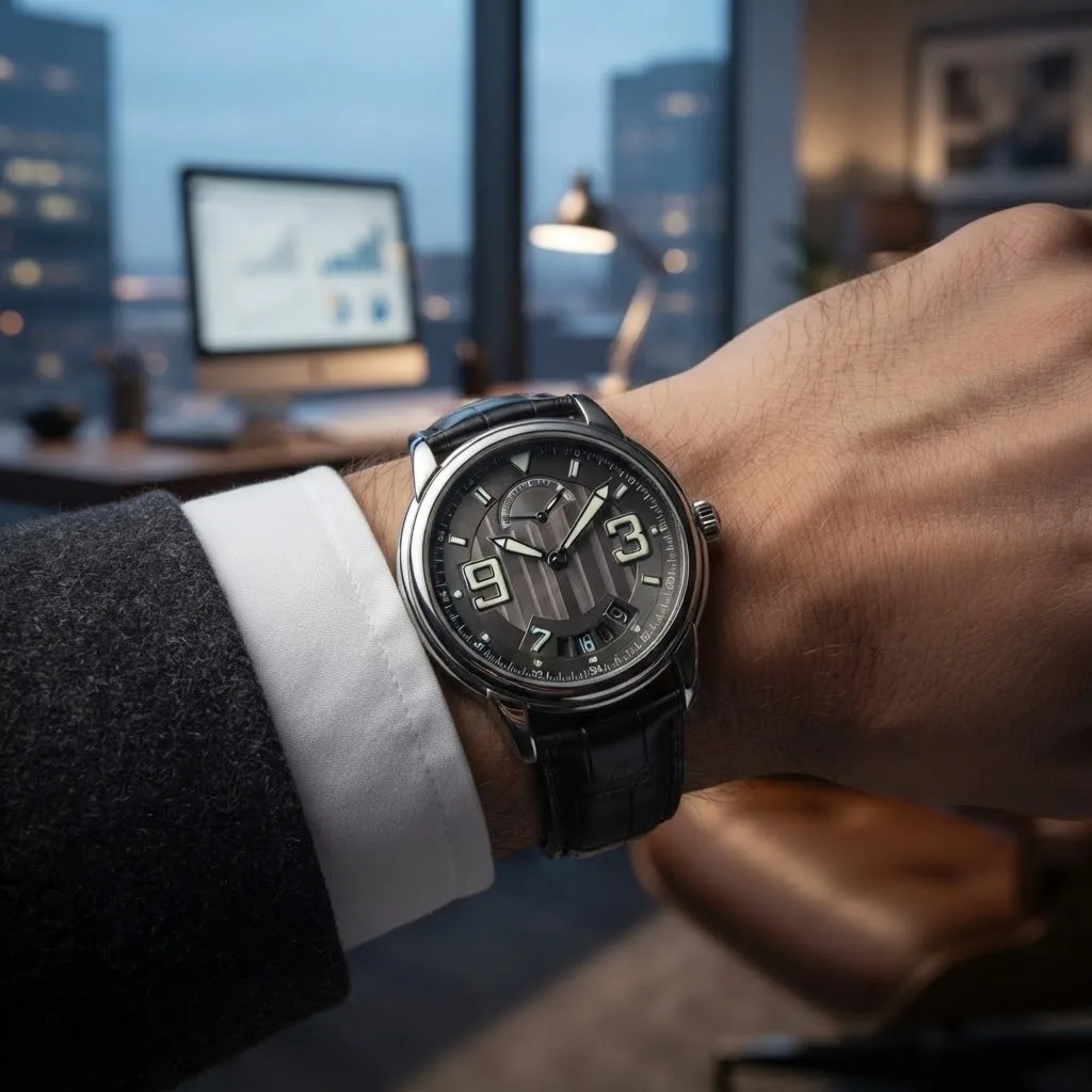 Illustrative render — buying it on amazon of the Blancpain L-Evolution 8 Days 8805-1134-53B (steel, grey dial, alligator strap)