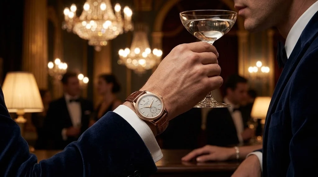 Illustrative render — clous de paris of the Patek Philippe Calatrava 6119R