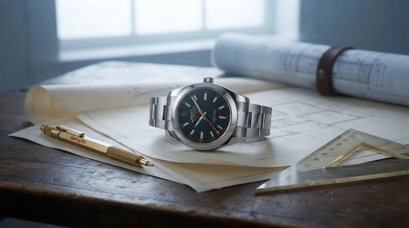 Illustrative render — buying one pre-owned on amazon of the Rolex Milgauss 40