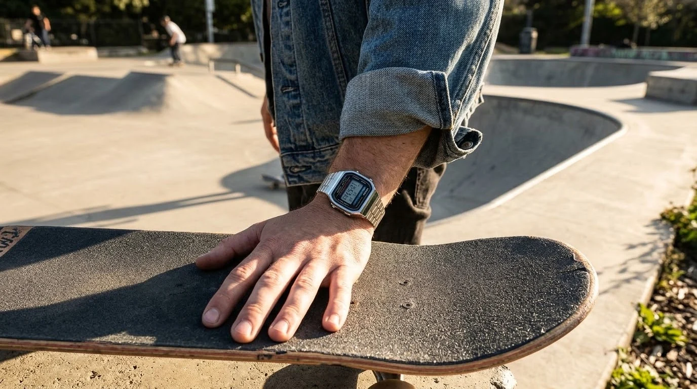 Illustrative render — what 30m means of the Casio Vintage A168WA