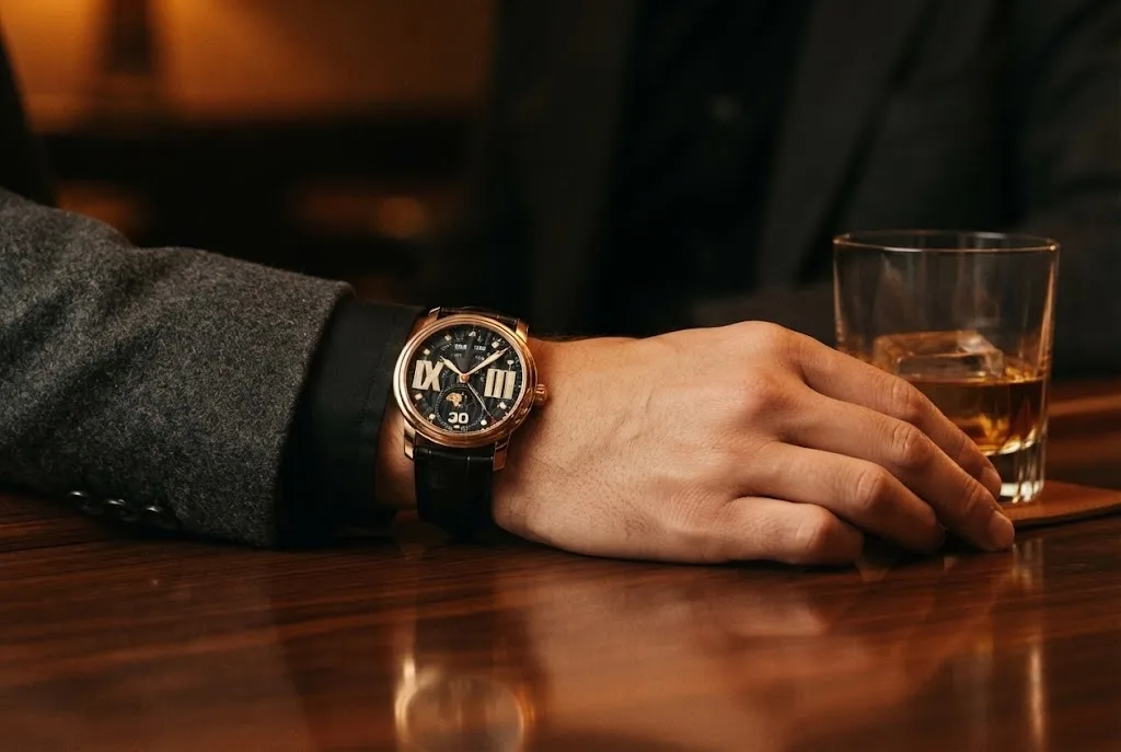 Illustrative render — buying it on amazon of the Blancpain L-Evolution Moon Phase 8 Days 8866-3630-53B (18k red gold)