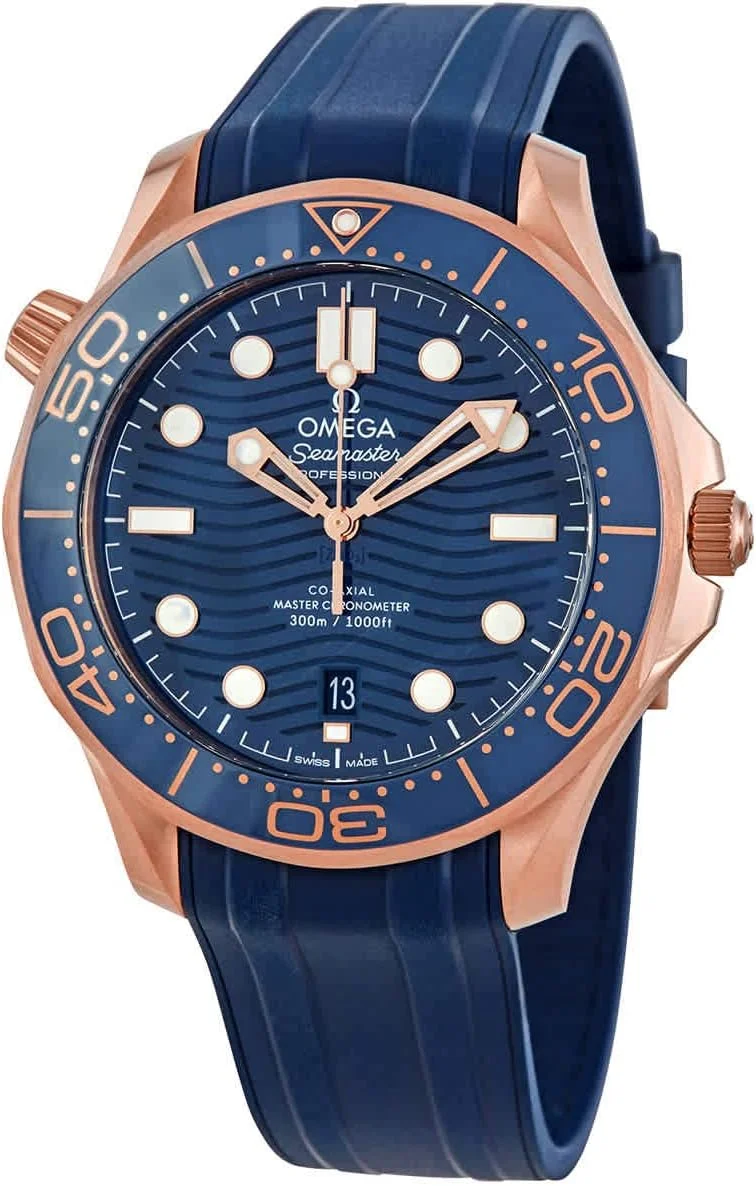 Omega Seamaster Diver 300M 42mm (Sedna gold, rubber)
