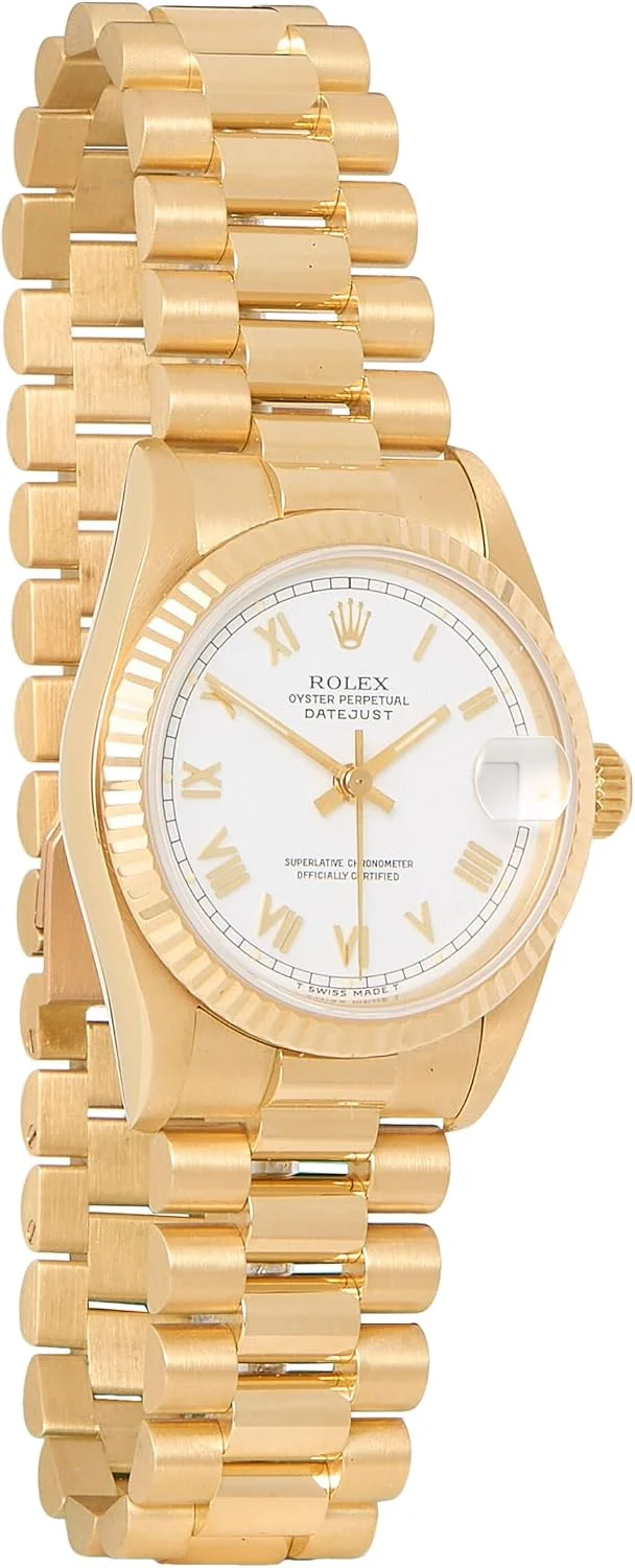 Rolex Datejust 31 68278 (18k yellow gold, white Roman dial)