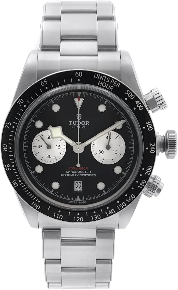 Tudor Black Bay Chrono 41mm M79360N-0001 (steel, black dial with silver counters, steel bracelet, first-generation reference) — reference photograph