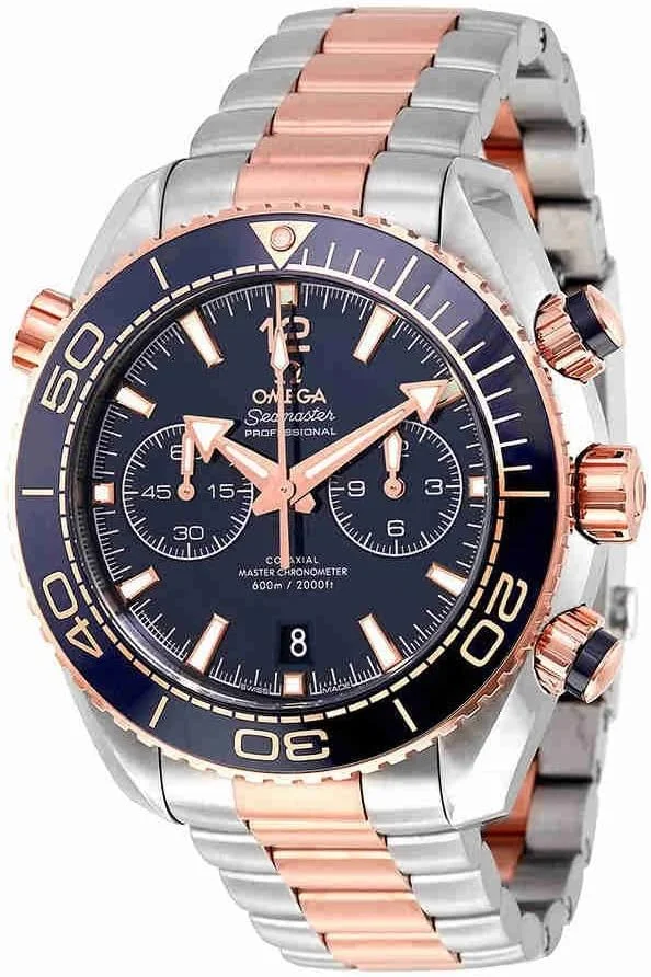 Omega Seamaster Planet Ocean 600M Chronograph 45.5mm 215.20.46.51.03.001 (steel and Sedna gold, blue ceramic bezel, blue dial, two-tone bracelet) — reference photograph
