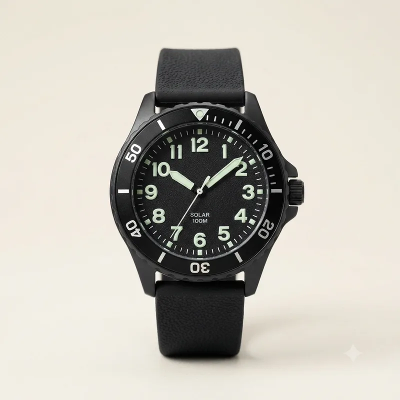 Illustrative render of the findtime Solar Military Analog (Solar Military Series) sport watch
