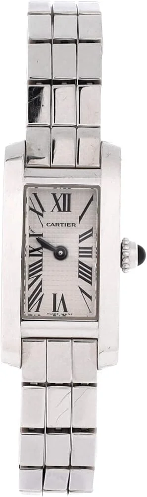 Cartier Tank Allongee Laniere (18k white gold case and bracelet, quartz, pre-owned) — reference photograph