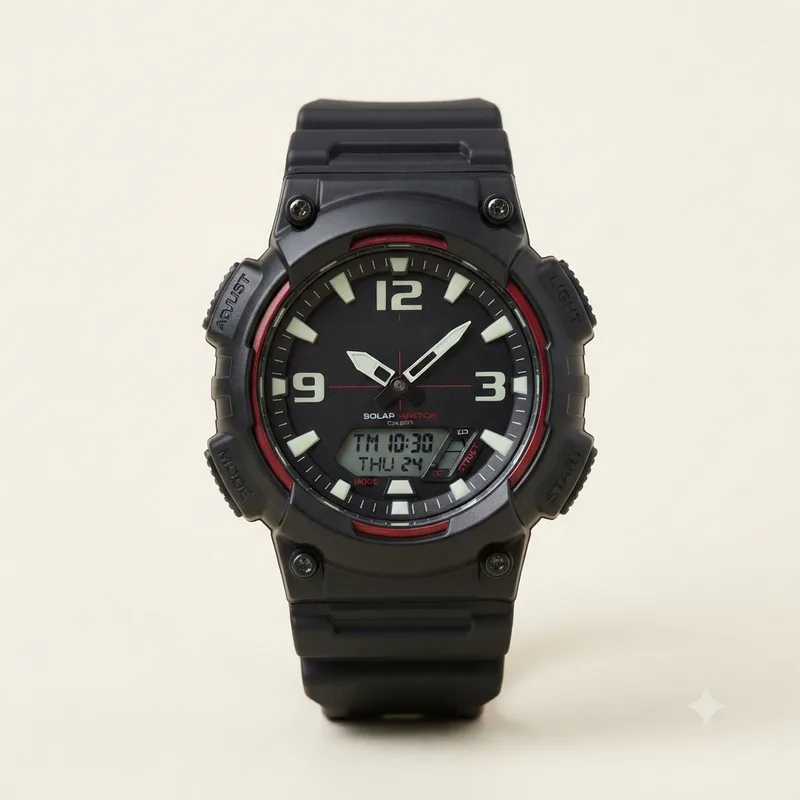 Illustrative render of the Casio AQ-S810W Solar (AQ-S810W-1A4VCF) sport watch